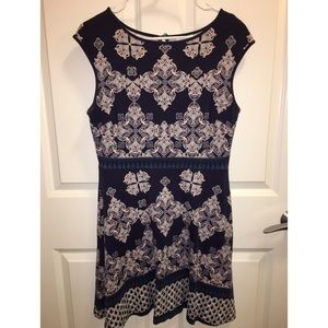 NY&C Mixed Print Fit & Flare Dress Size M